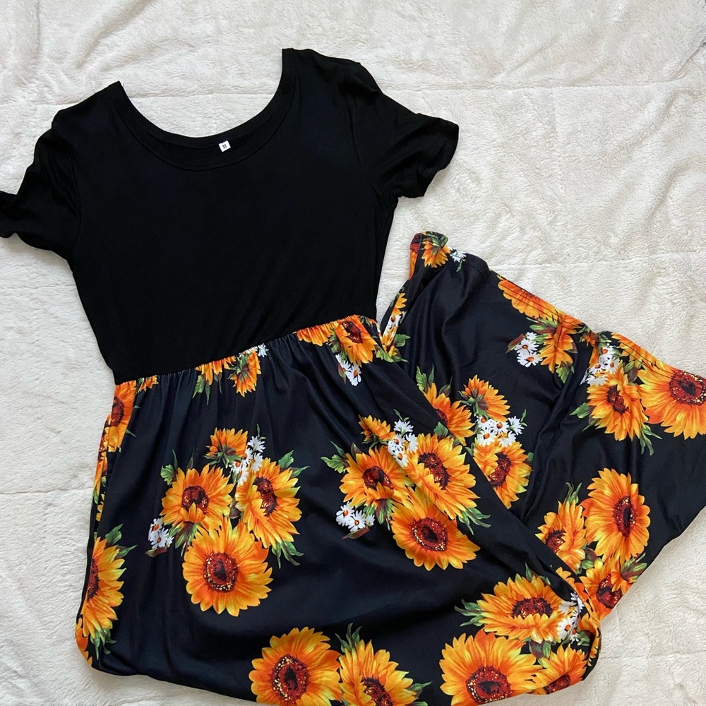 Sunflower maxi dress